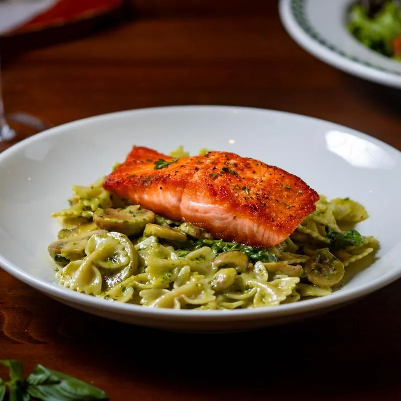 Salmon Pesto Pasta
